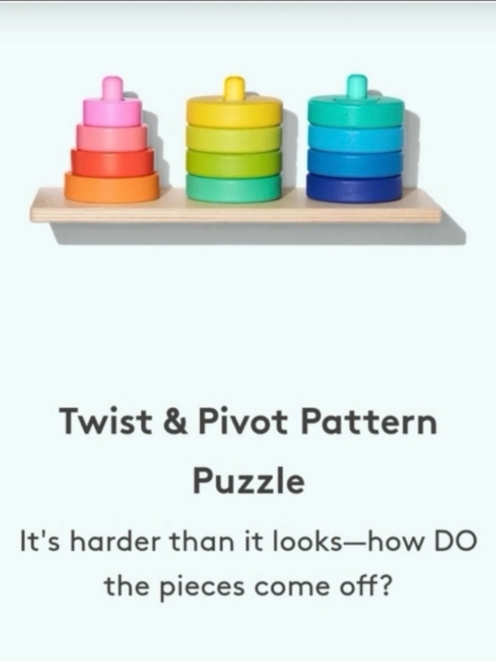 Lovevery “Twist & Pivot” Pattern Puzzle – Researcher Play Kit (31–33 Months)